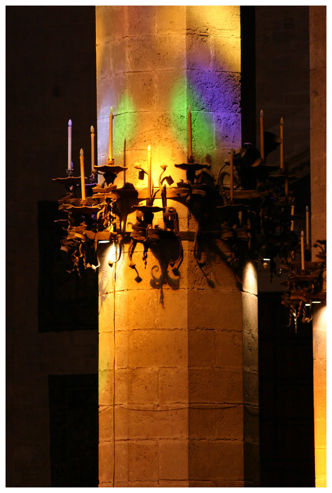 Palma Cathedral Pillar in Sunlight