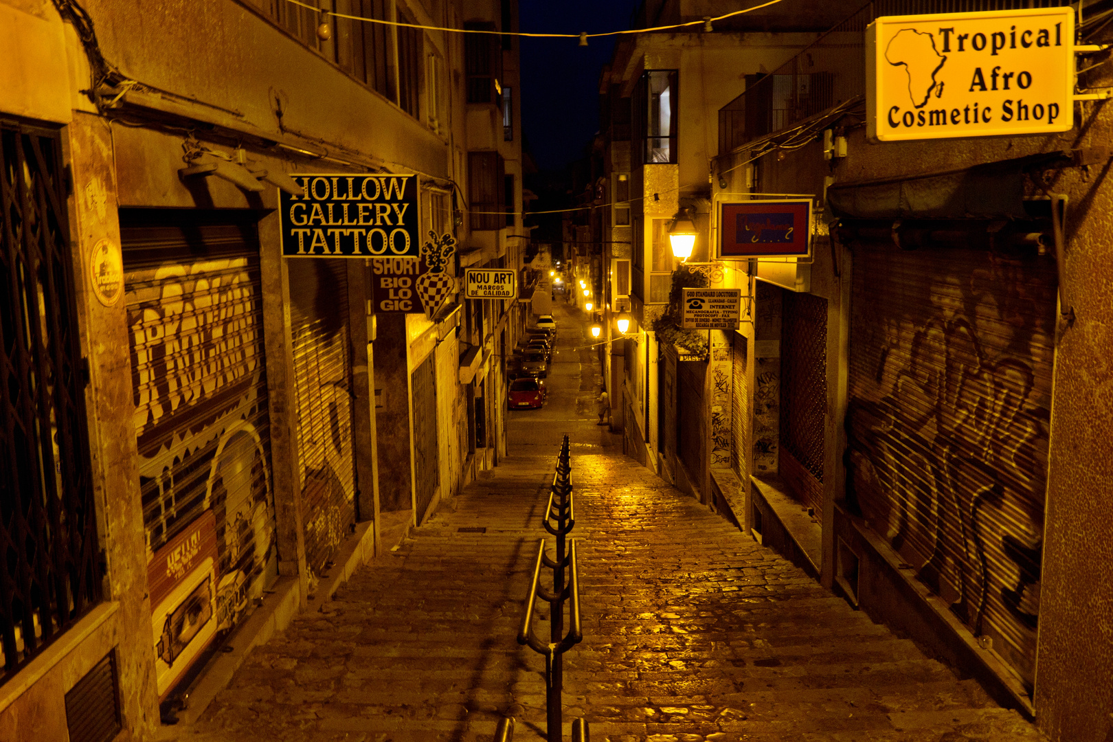 Palma de Mallorca Altstadtgasse im Abendlicht