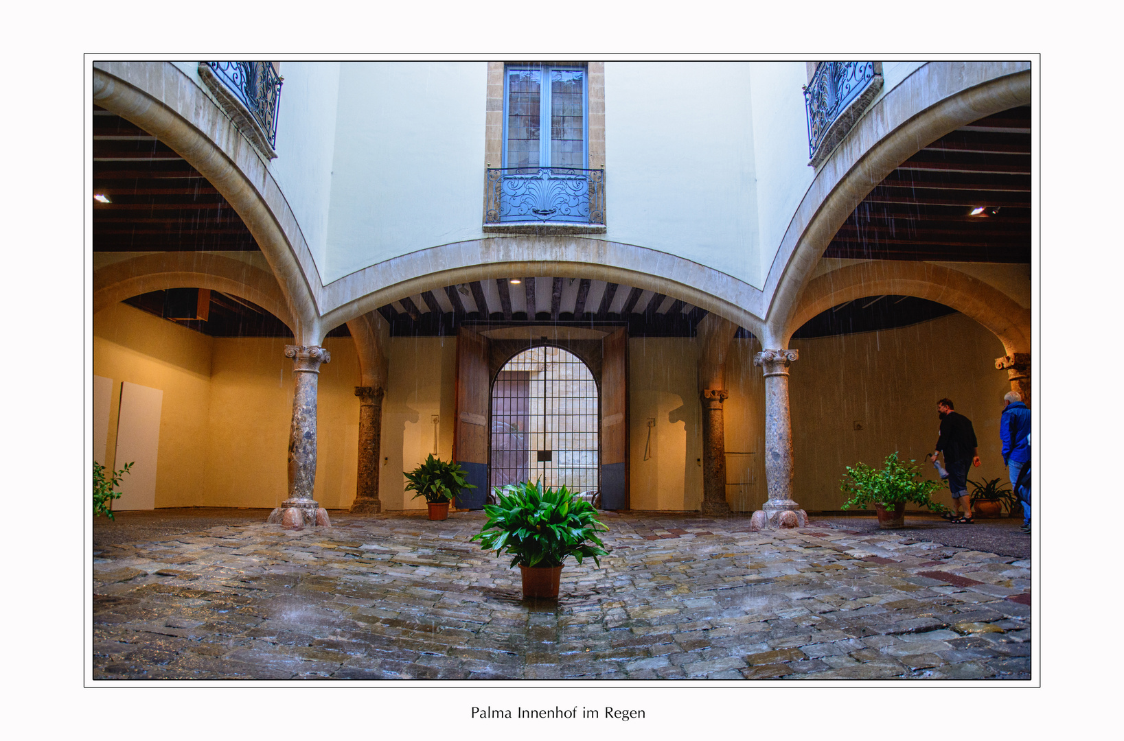 Palma Innenhof im Regen