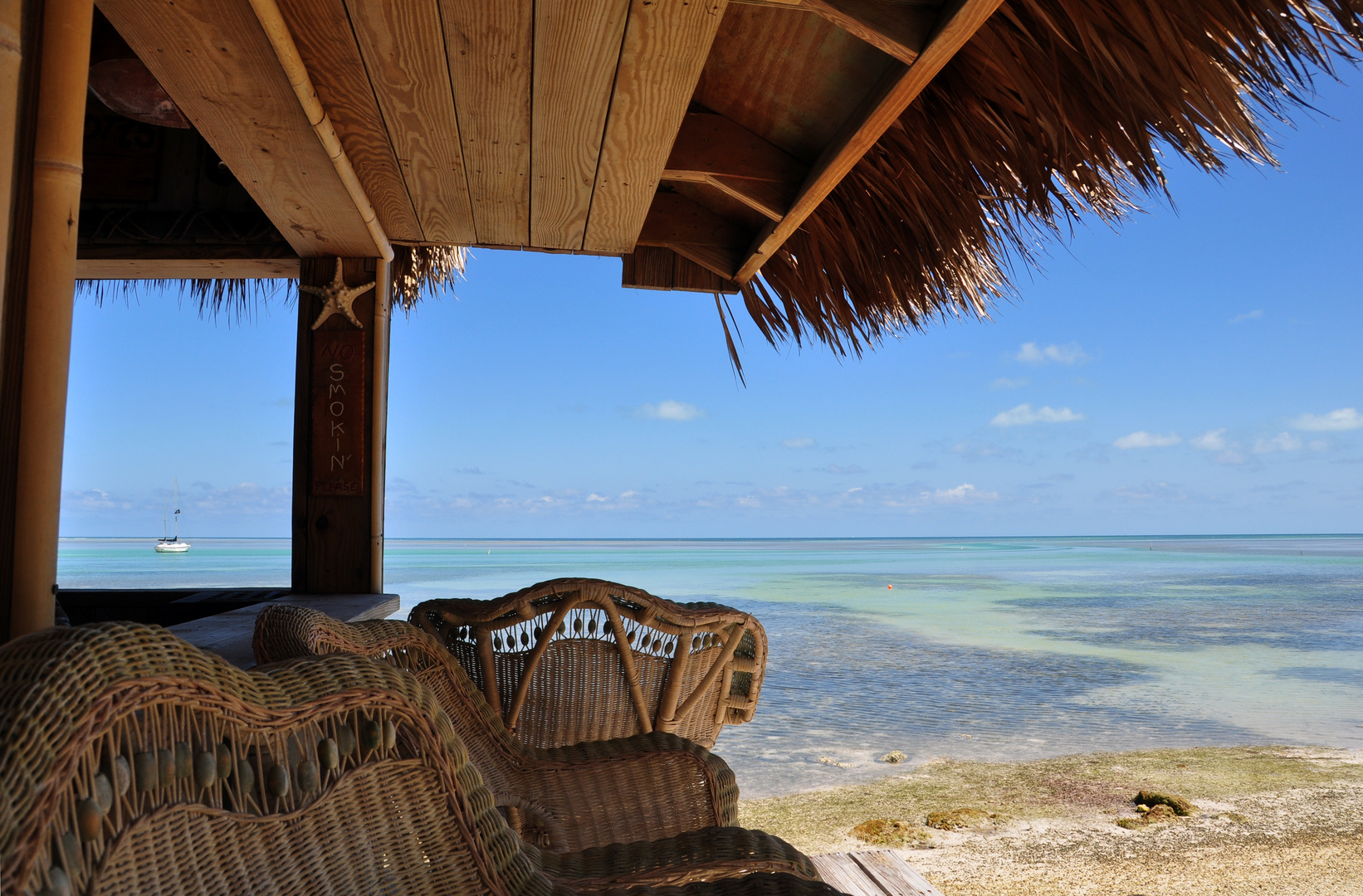 Palmendachhütte auf Islamorada