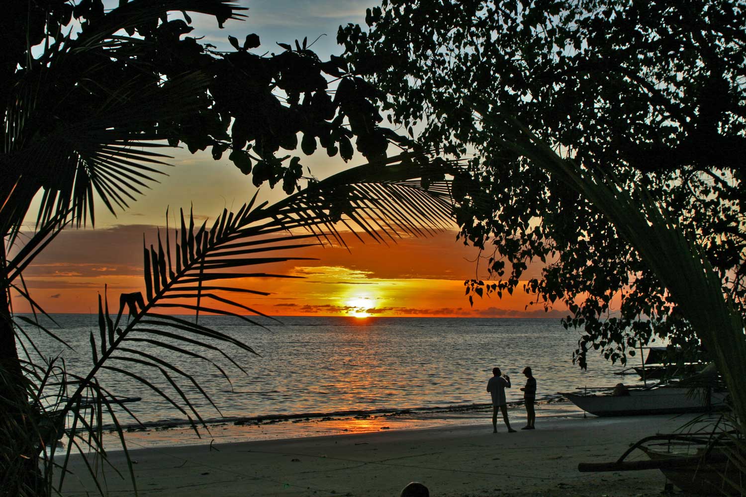 Palmenstrand auf einer Philippineninsel