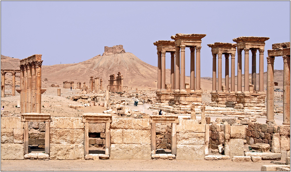 Palmyra, Tetrapylon mit Drusenfestung