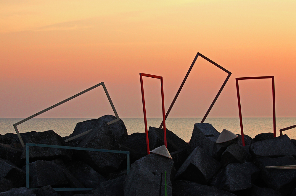 Palucca Tanzwoche (2) Installation am Strand