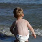 Pampers am Strand