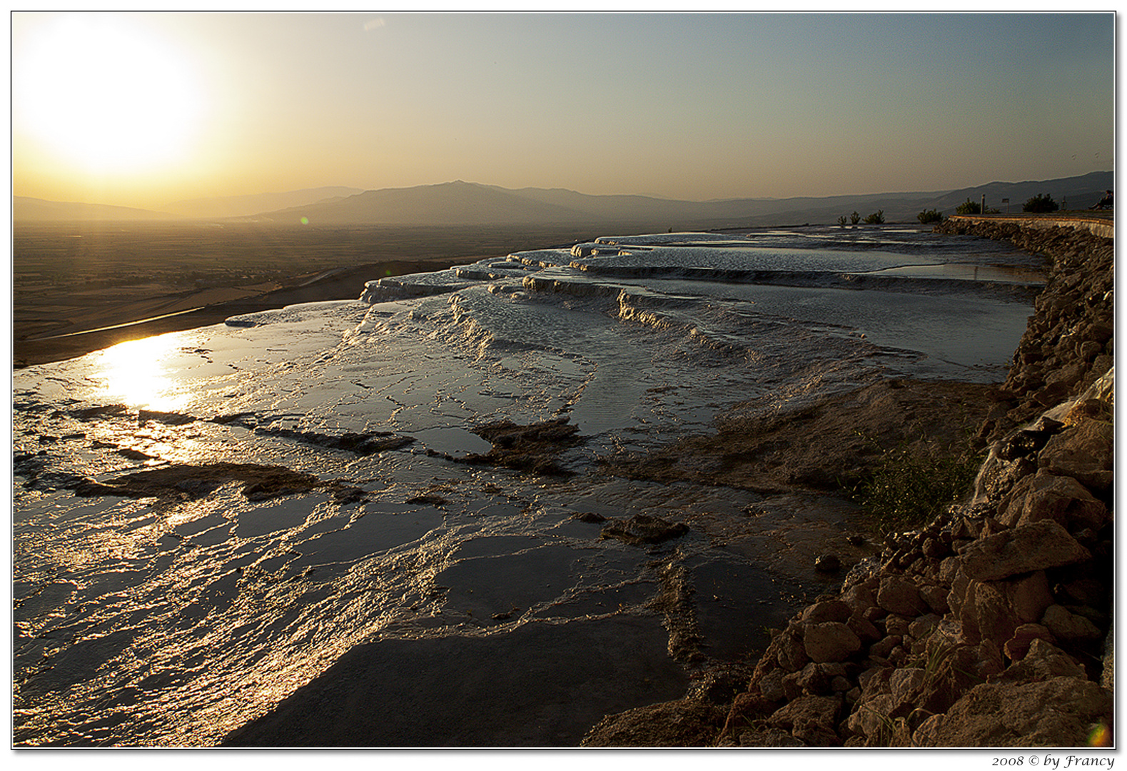 Pamukkale al tramonto