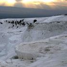 Pamukkale: Kalksinterterrassen von oben