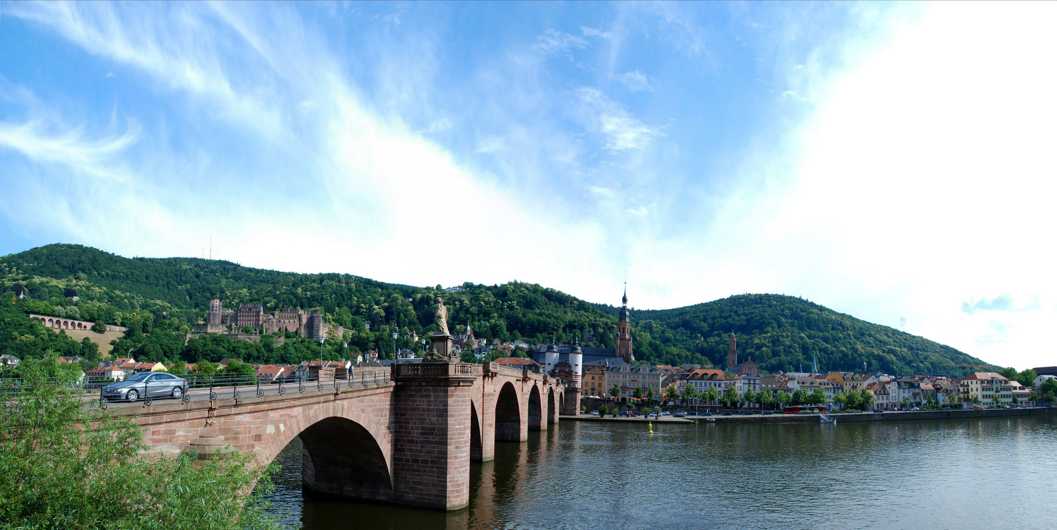 Pan-Foto Neckarbrücke