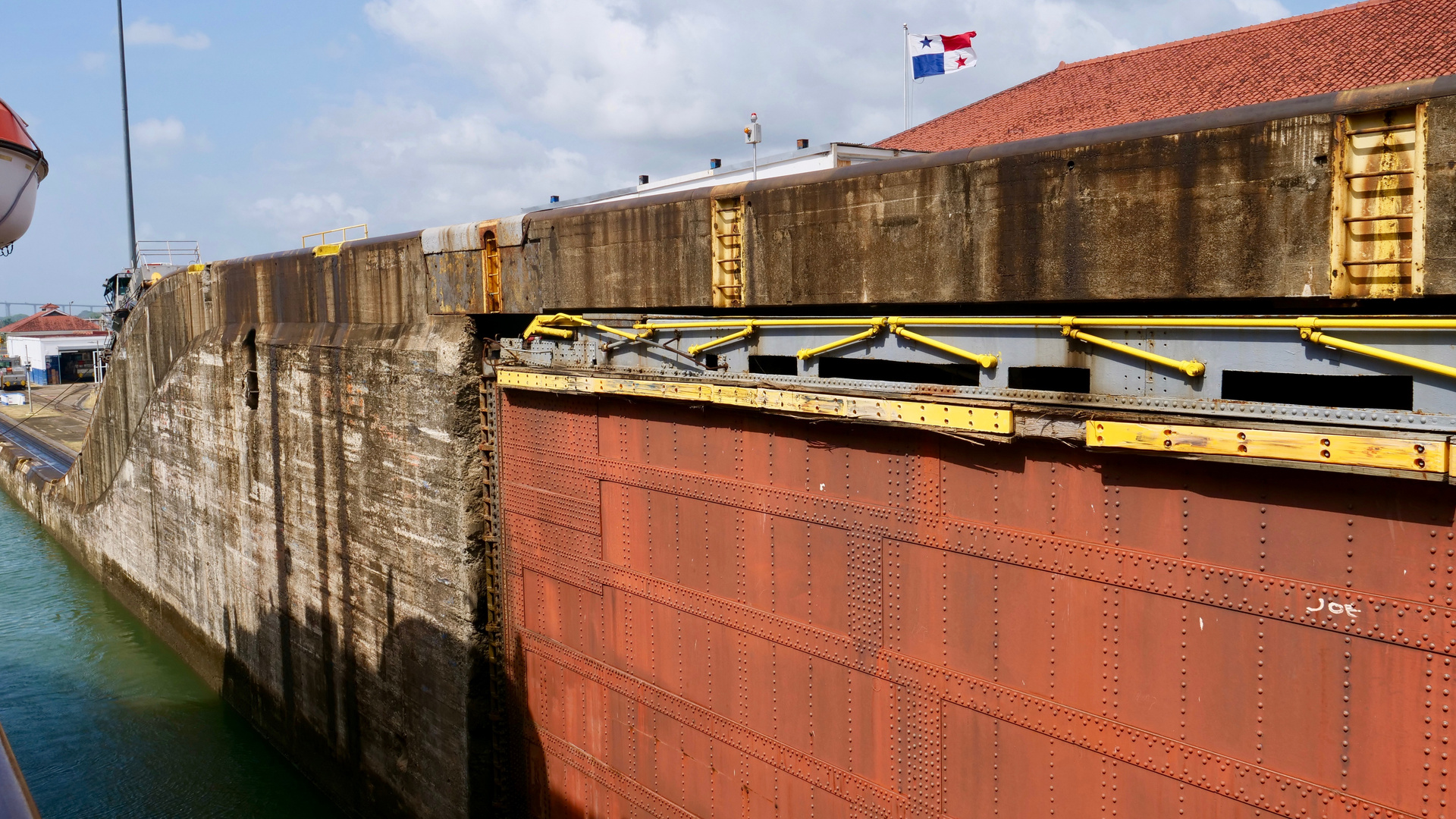 Panama Kanal. Alte Kanaldurchfahrt.