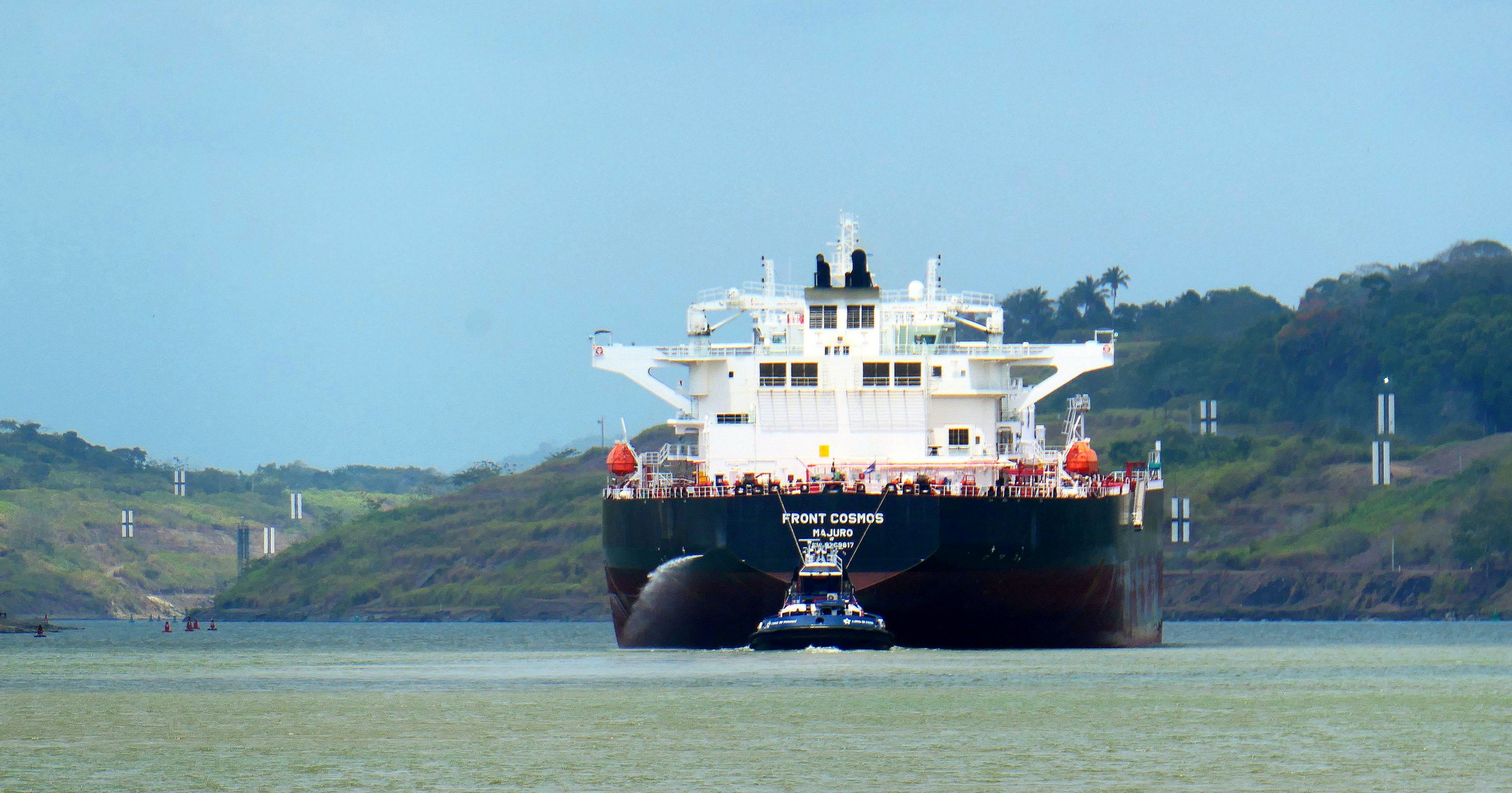 Panama-Kanal Schleuse geschafft