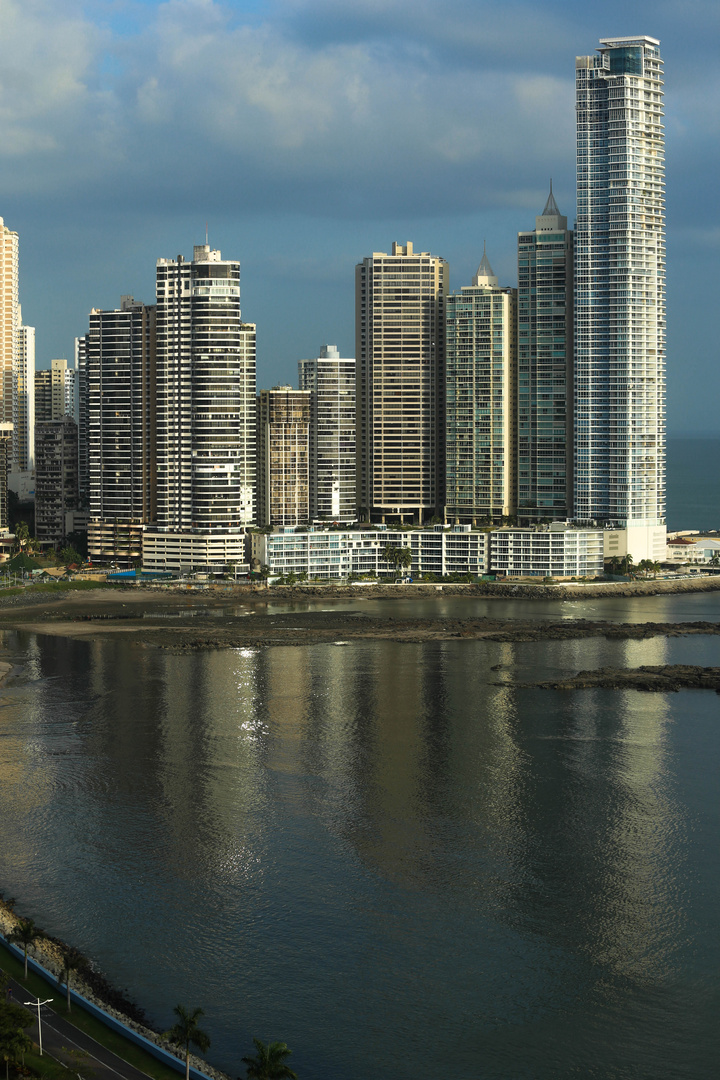 Panama skyline in the evening