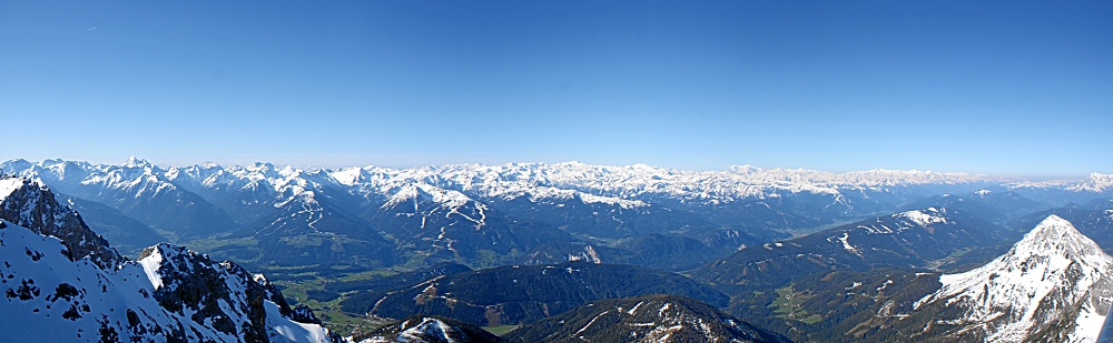 Panaoramablick vom Dachsteingletscher