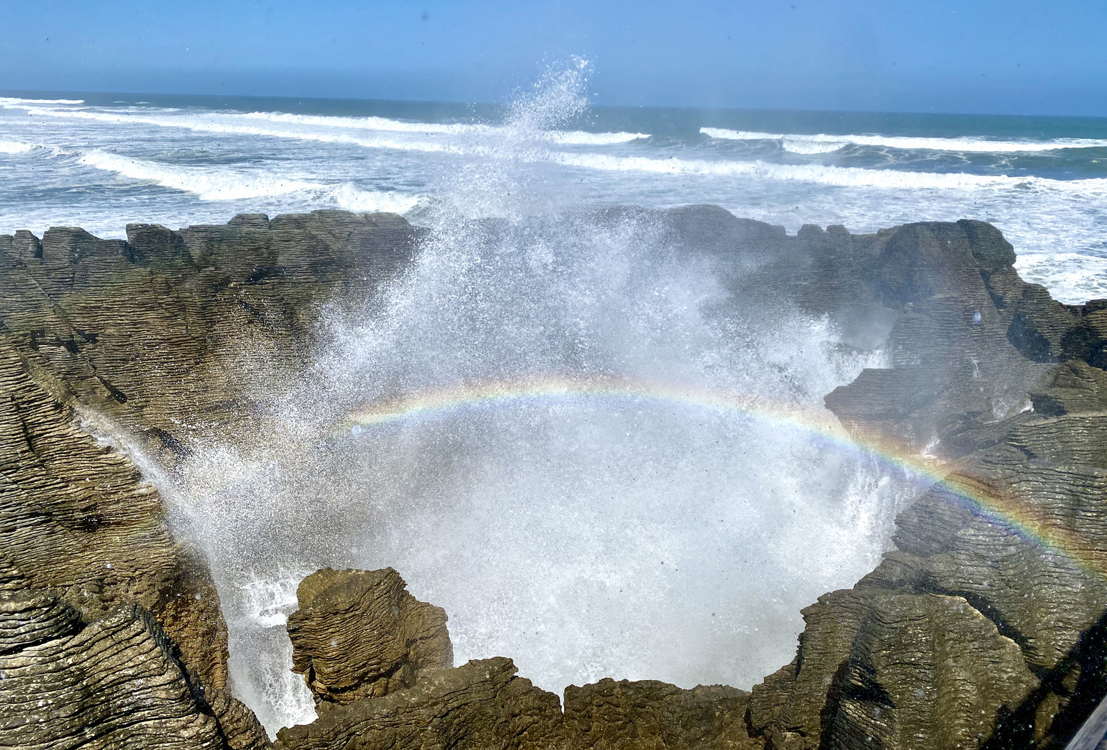 Pancake Rocks bei Sturmflut