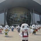 Pandas vor dem Science Center in Guangzhou