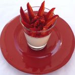 Panna cotta amandine aux fraises