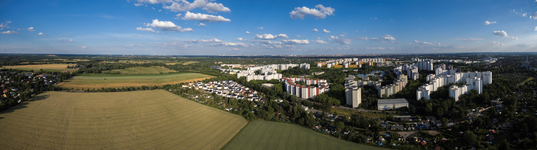 Pano des Märkischen Viertels Berlin aus der Vogelschau