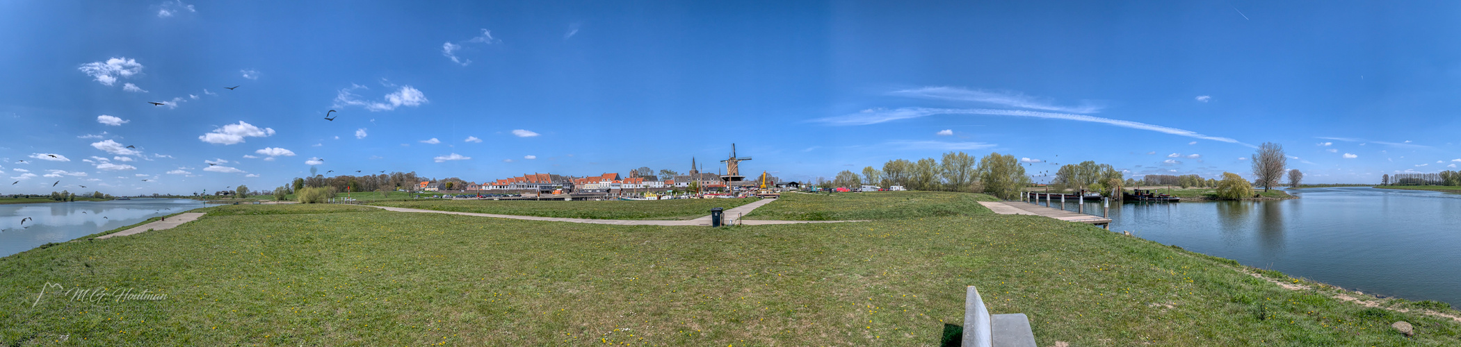 Pano of oldtown Wijk bij Duurstede (NL)