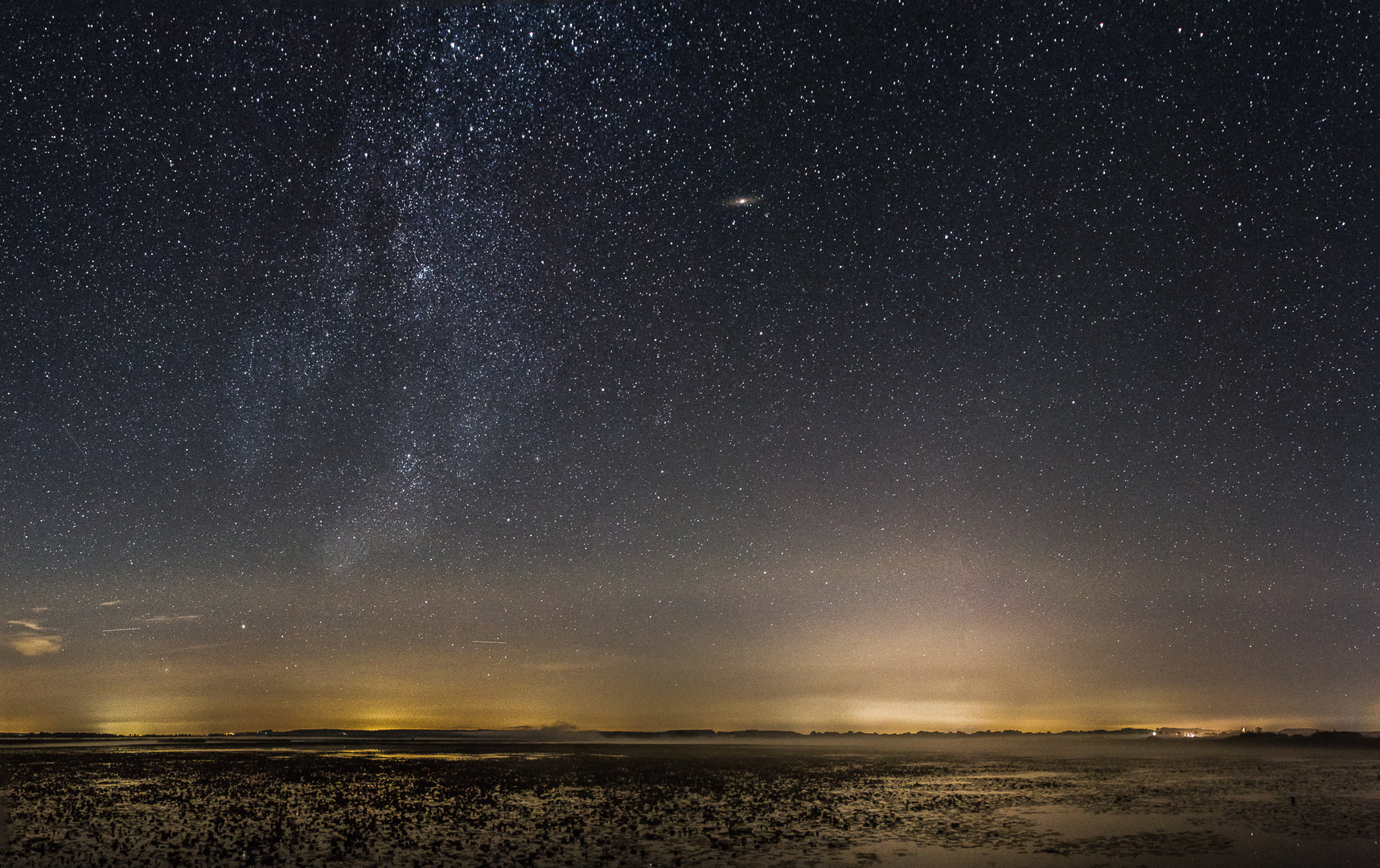 Pano-Sternenhimmel über Federsee