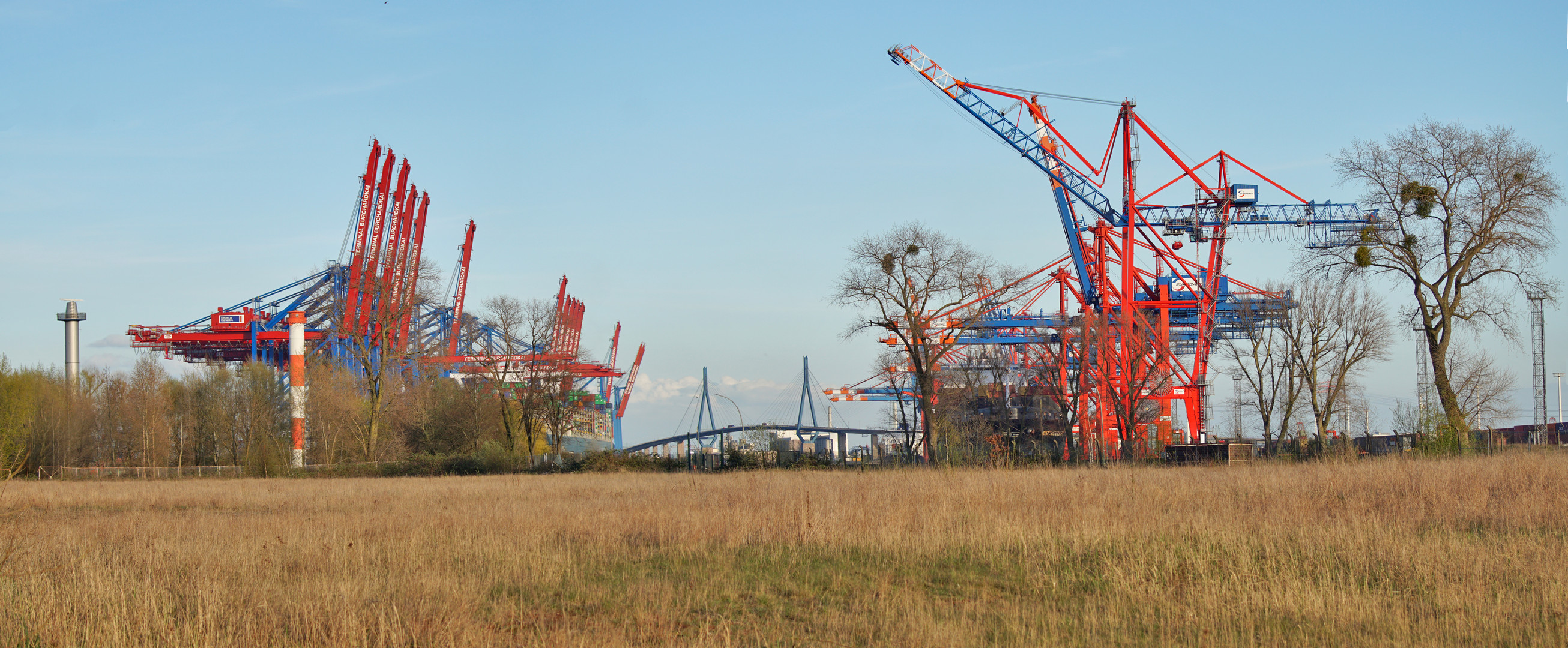 Pano vom Bubendeyufer in Waltershof