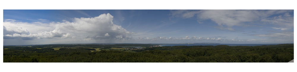 Panoblick vom Schloßturm Granitz bei Binz