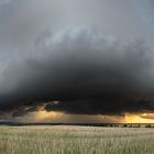 Panorama abendliche Gewitterfront