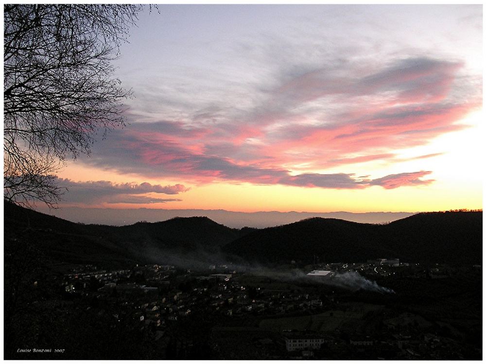 Panorama al tramonto