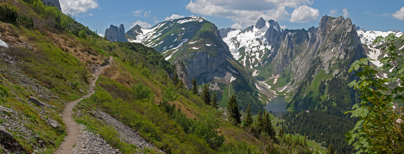 Panorama Alpsteinmassiv mit Altmann
