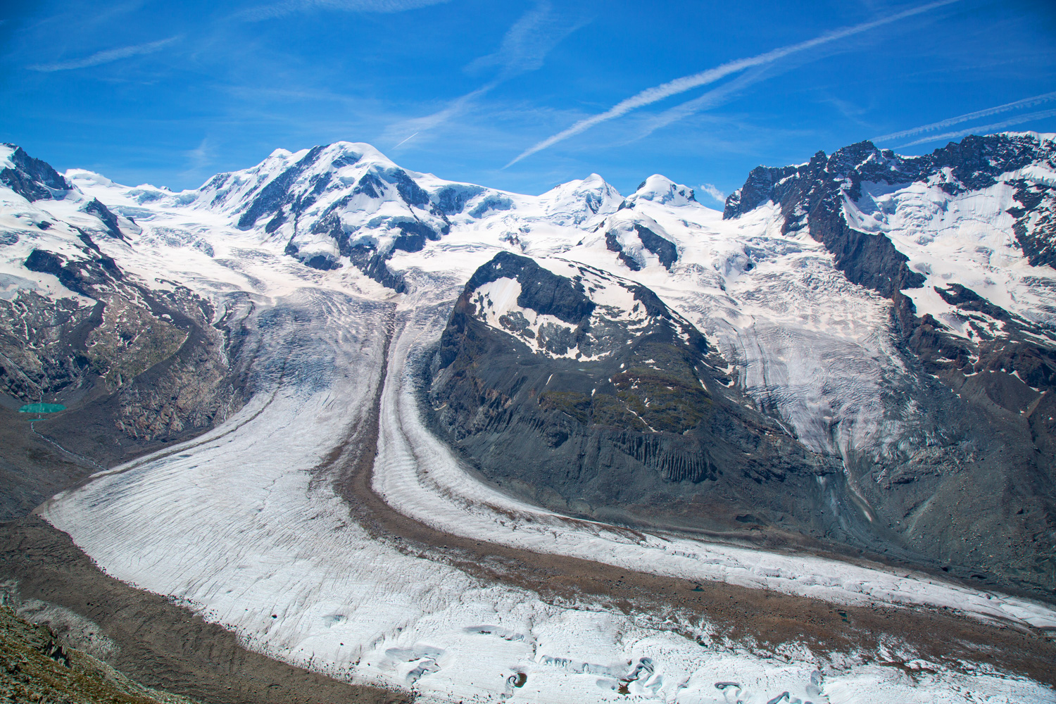 Panorama am Gornergletscher