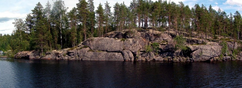Panorama am Puula-See in Hirvensalmi, Finnland