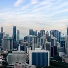 Panorama auf das Bankenviertel von Singapur bei Tag