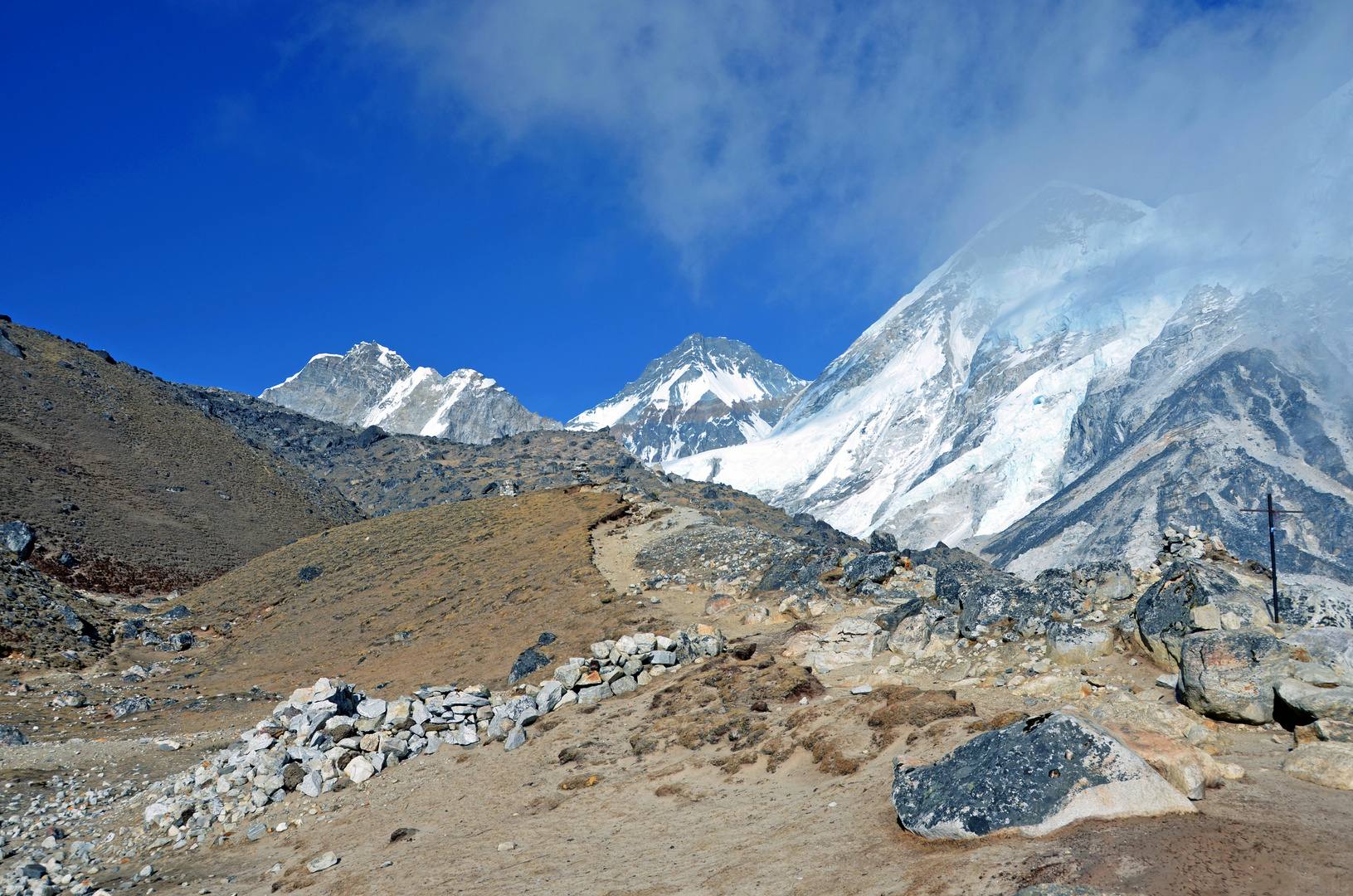 Panorama auf dem Rückweg vom Everest Base Camp