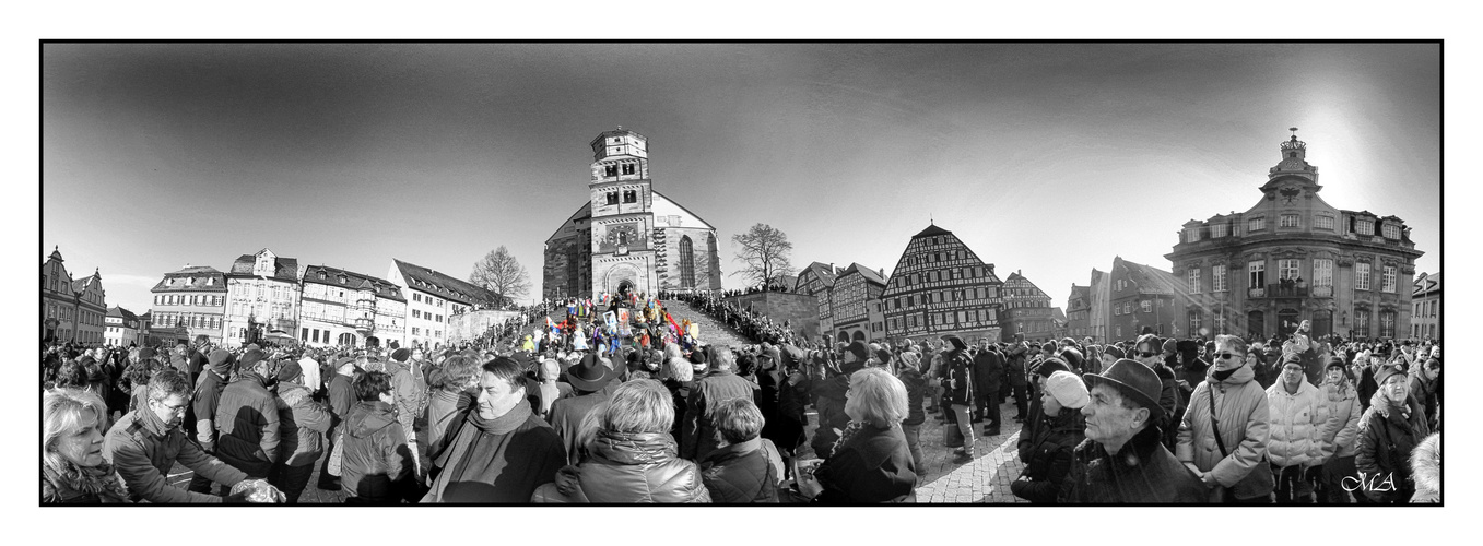 Panorama auf dem Schwäbisch Haller Marktplatz