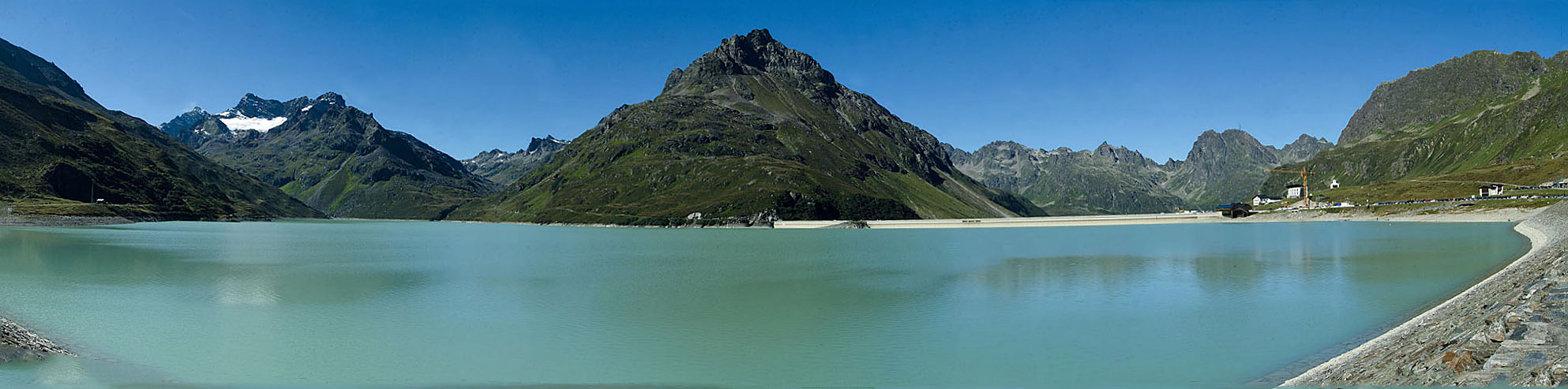 Panorama auf der Bieler Höhe, Silvretta Stausee