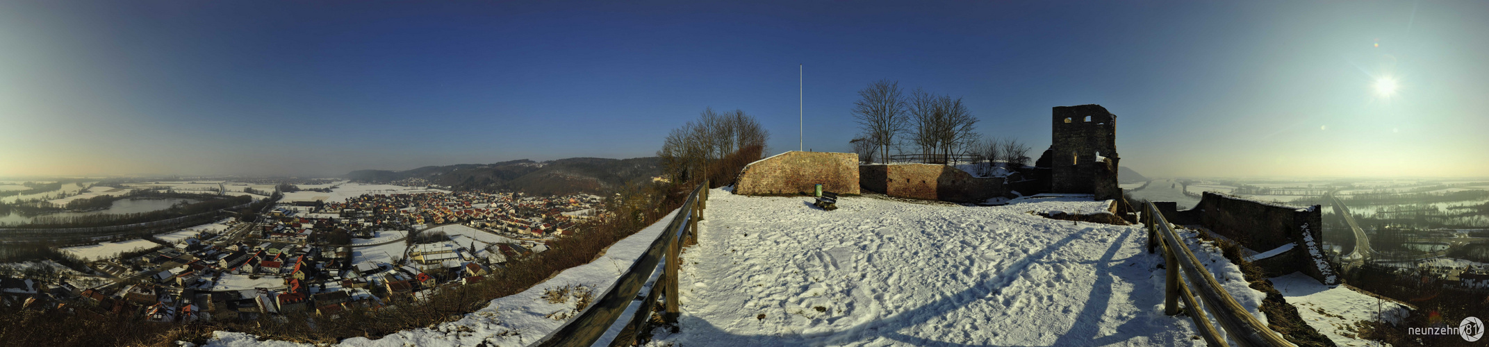 Panorama auf der Burgruine Donaustauf