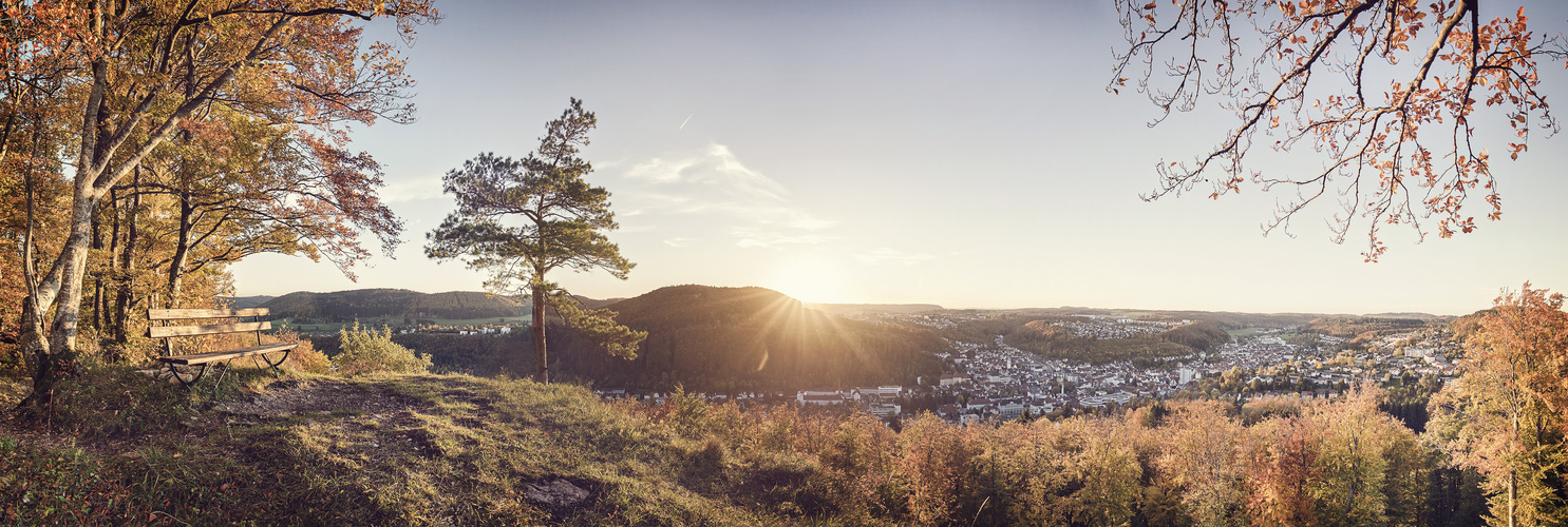 Panorama auf der schwäbischen Alb - Blick auf Albstadt - Tailfingen