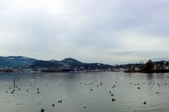 Panorama auf Luzern vom Lido aus ...