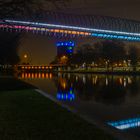 Panorama aus 9 Bildern der Slinky Springs to Fame-Brücke 