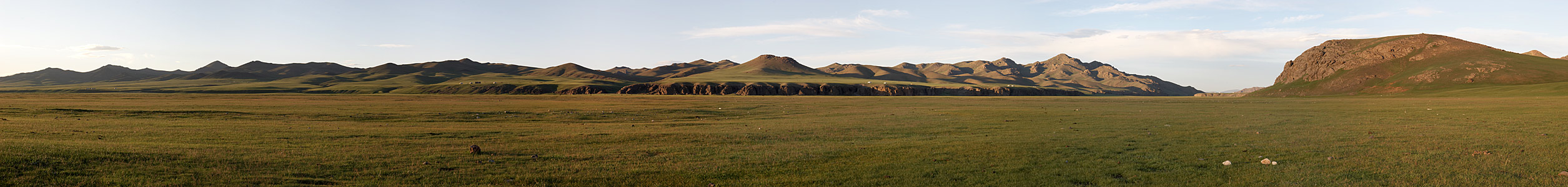 Panorama aus der mongolischen Steppe