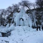 Panorama Bad Urach Wasserfall gefroren