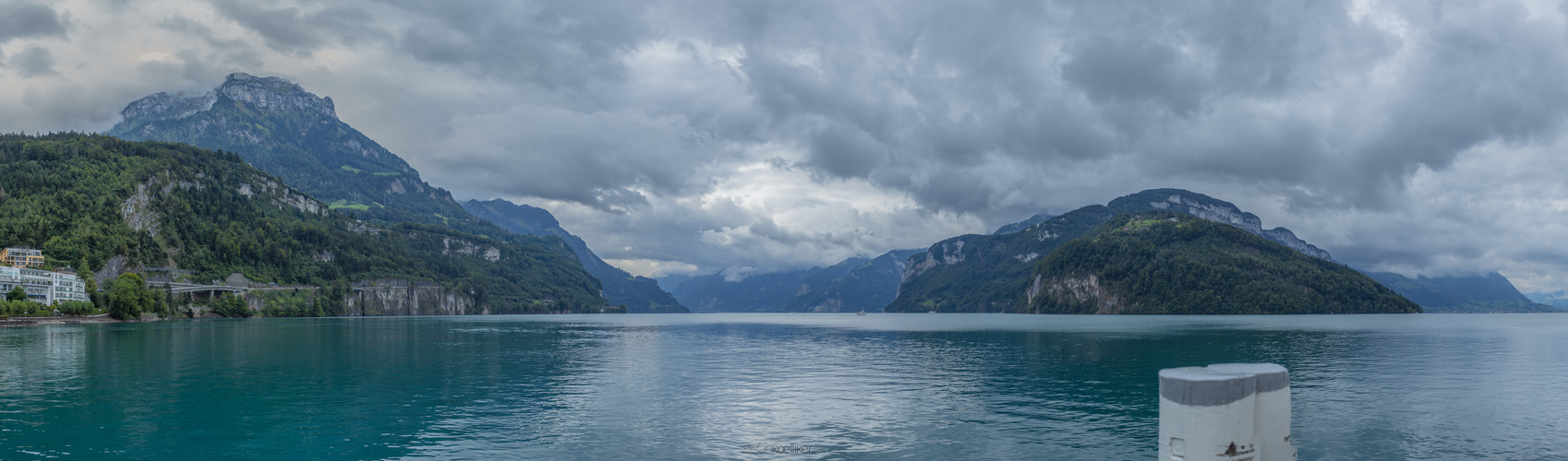 Panorama bei Brunnen am Vierwaldstättersee in der Schweiz