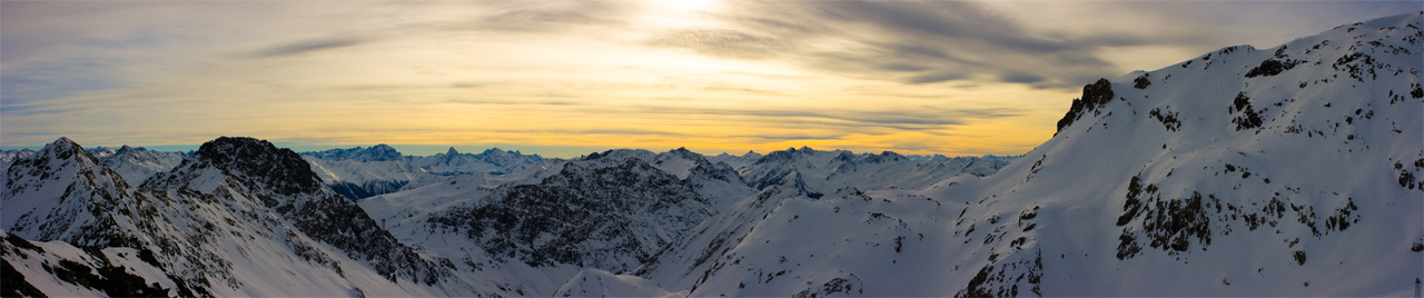 Panorama bei Davos