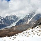 Panorama beim Abstieg vom Larke Pass