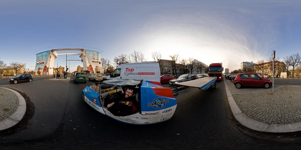 Panorama beim Besuch des Solartaxis