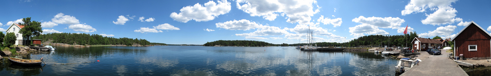 Panorama Bild Hafen in Klintemåla