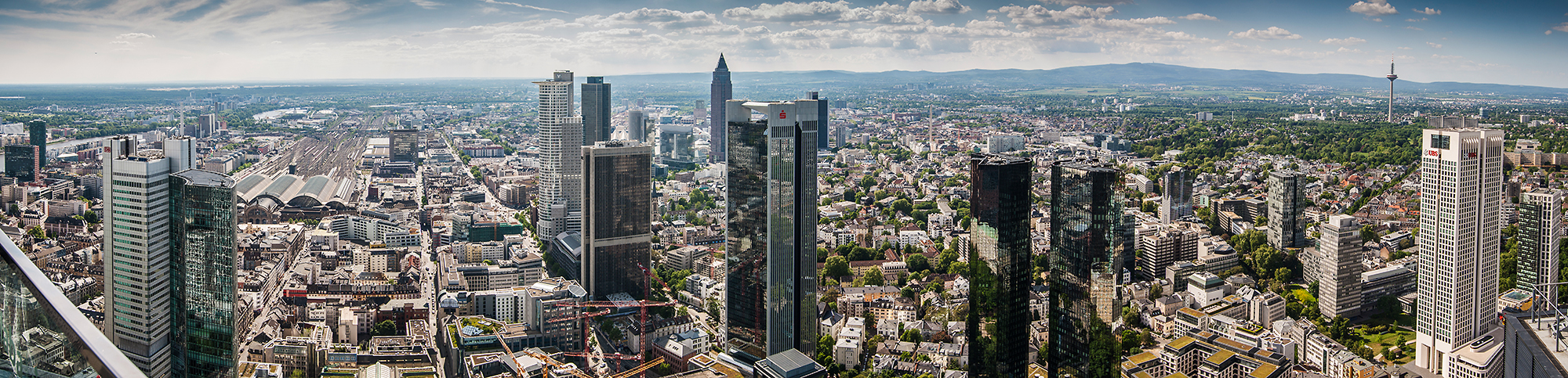 Panorama Blick über Frankfurt