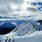 Panorama Blick vom Jakobshorn in Richtung Norden, Schatzalp und Parsenn