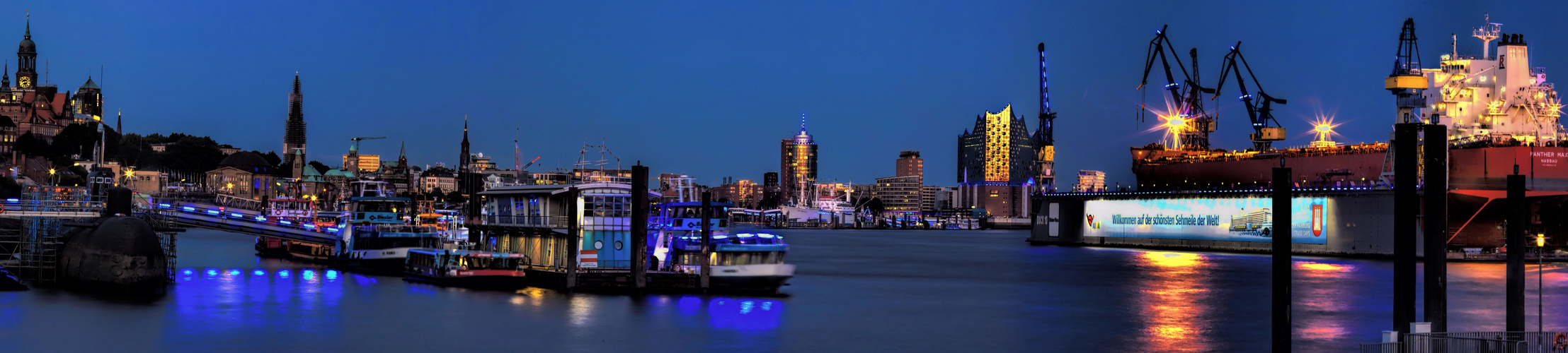 Panorama - Blue Port Hamburg 