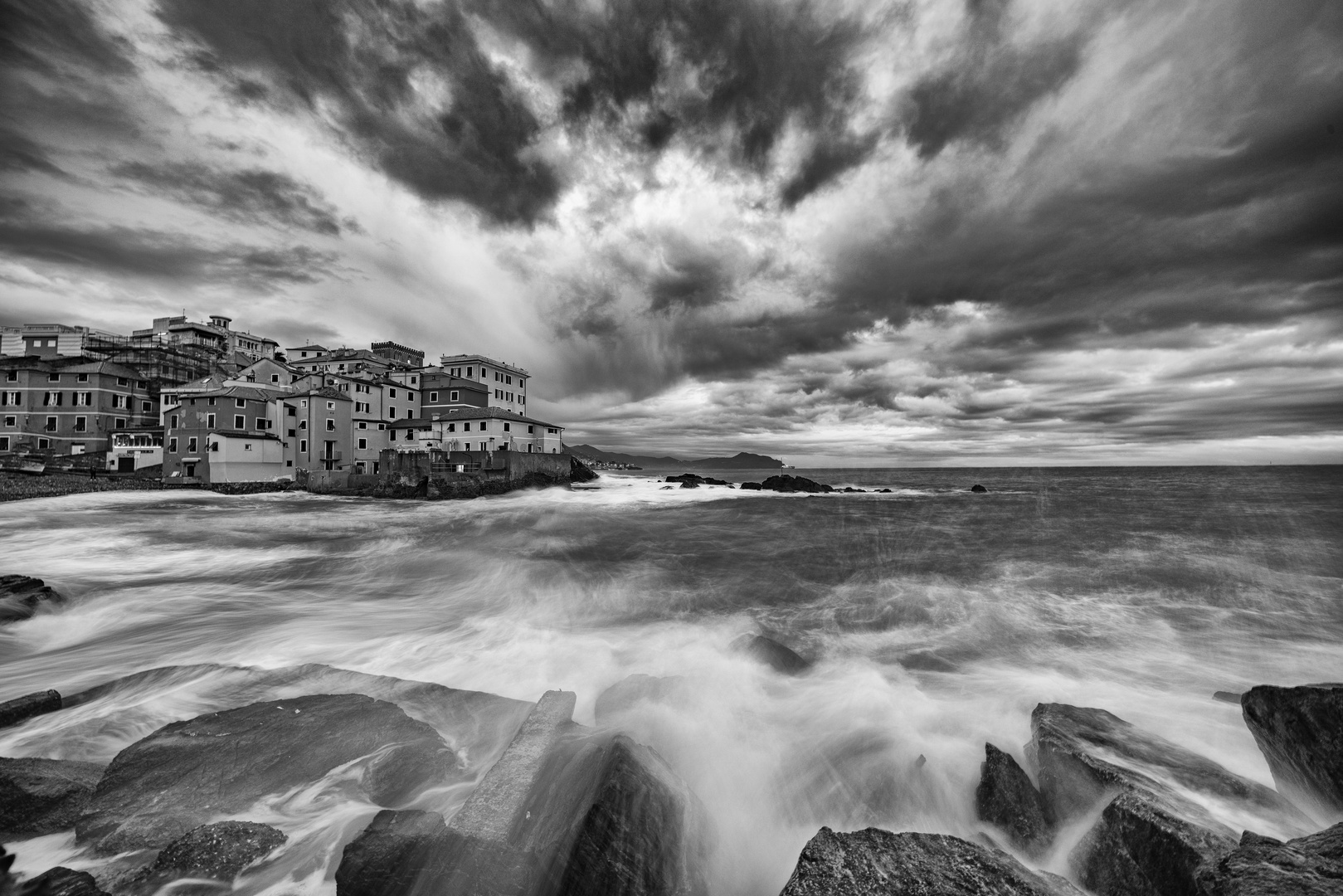 panorama Bocca d'asse  in bn