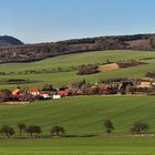 Panorama Böhmisches Mittelgebirge linke Seite mit den "Steppenbergen"