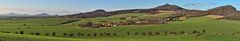 Panorama Böhmisches Mittelgebirge linke Seite mit den "Steppenbergen"