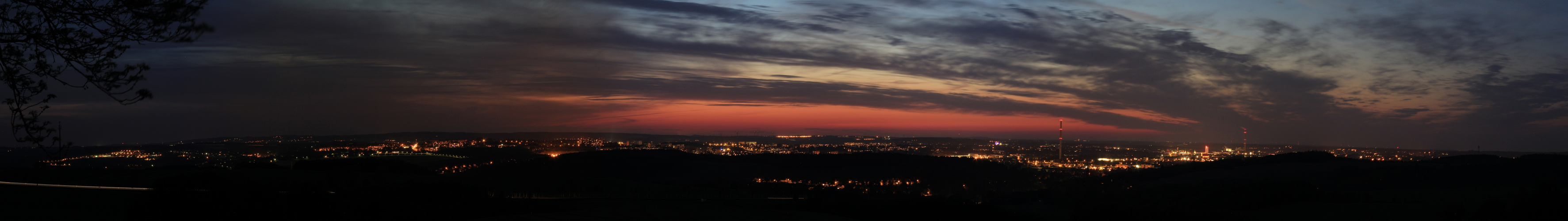 Panorama Chemnitz bei Nacht